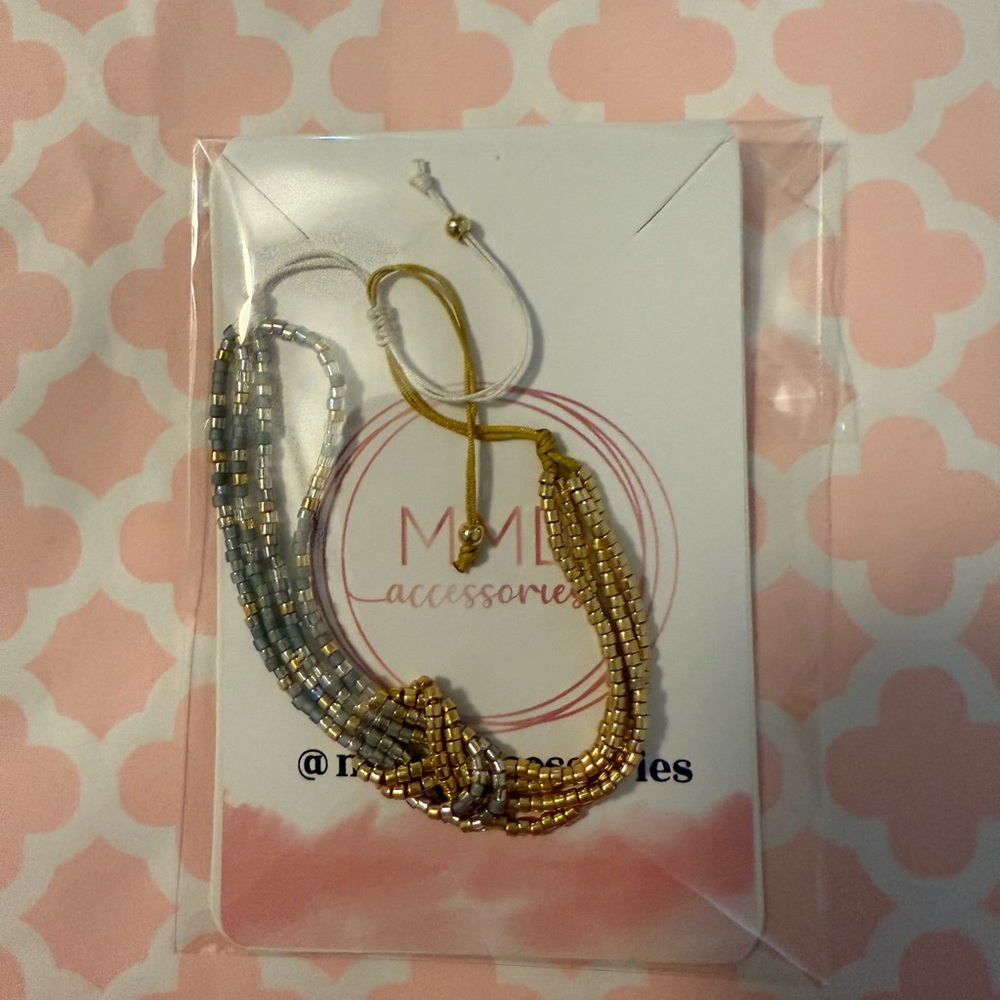 Elegant Gold and Silver Beaded Necklace